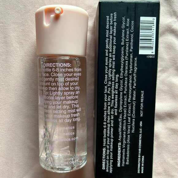 New! KAB COSMETICS Hydrating Setting Mist - Picture 5 of 6